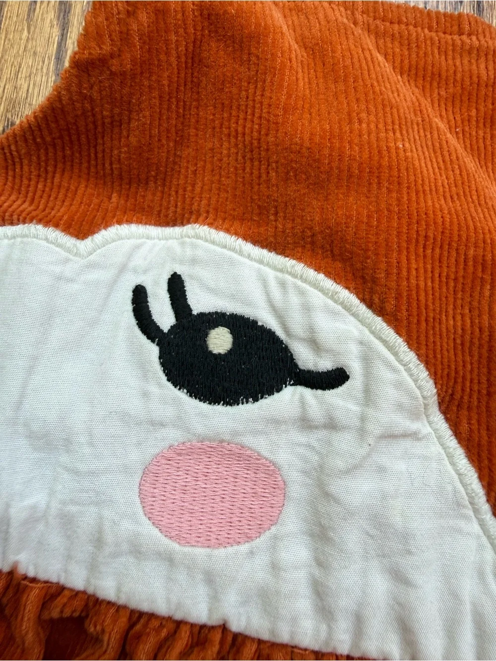 Gymboree Rust Orange Fox Applique Corduroy Dress Sz 6